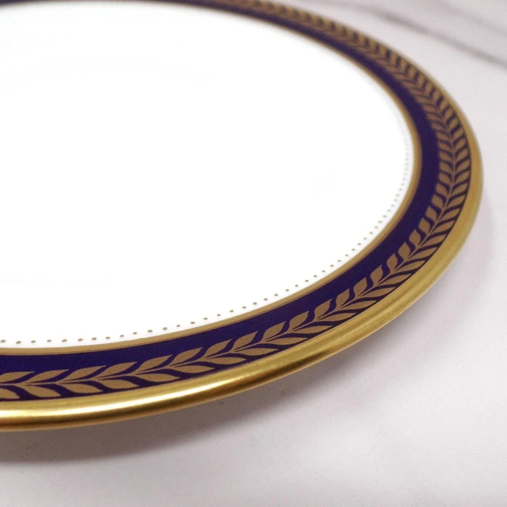 Vintage Coalport Bone China Blue Wheat Bread and Butter Plate